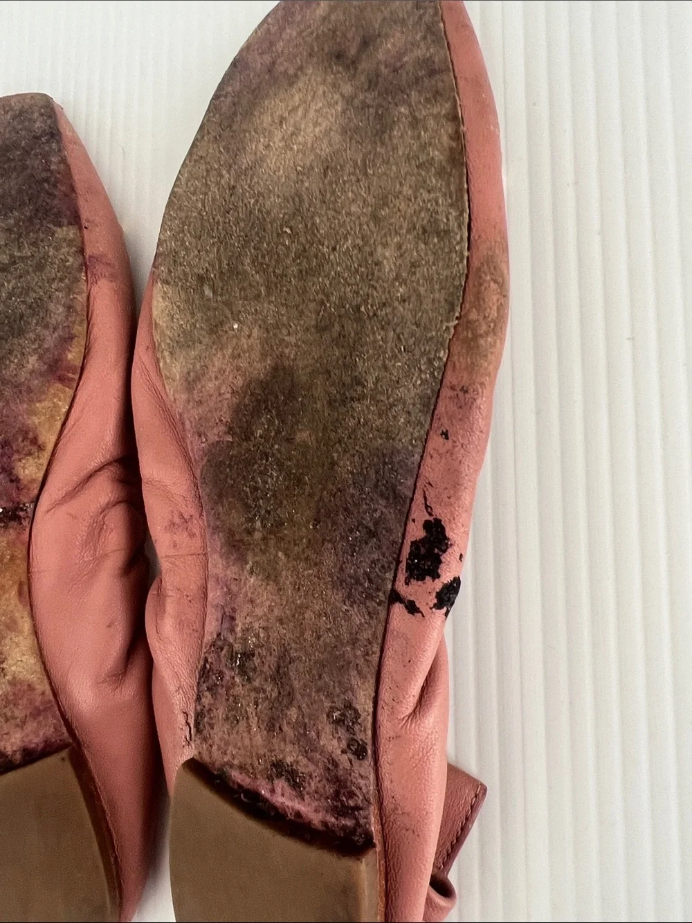 Tory Burch Dusty Rose Leather Ballet Flats with Bow